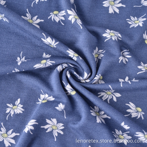 Wirbelstricke Rayon Spandex Single Jersey Print Stoff